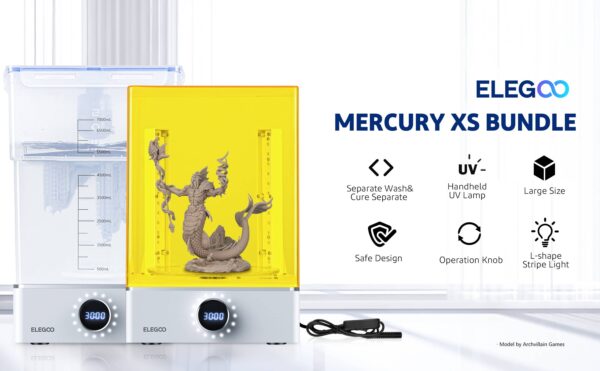 מכשיר שטיפה וייבוש ELEGOO Mercury XS Bundle