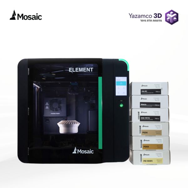 מדפסת תלת מימד תעשייתית Mosaic Element HT – הדפסה מרובת חומרים וצבעים